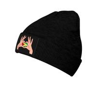 Berretto Invernale Holding Love in Your Hands Flag of Guyana Beanie Hat Classics Cappello Invernale Moda Berretto in Maglia per Pesca Running Sci