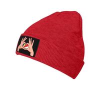 Berretto Invernale Holding Love in Your Hands Flag of Ripped Style American Flags Red Cappello Beanie Moda Berretto in Maglia Morbido Beanie Hat per Pesca Alpinismo Running