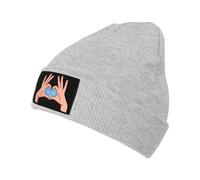Berretto Invernale Holding Love in Your Hands Flag of The Federated States of Micronesia Gray Cappello Beanie Confortevole Beanie Hat Morbido Berretto in Maglia per Pesca Alpinismo Running