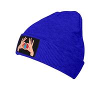 Berretto Invernale Holding Love in Your Hands Flag of The Mongolian People's Republic Blue Berretto in Maglia Moda Cappello Invernale Confortevole Cappello Beanie per Sci Alpinismo Running