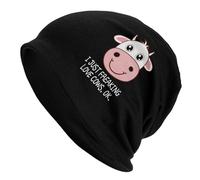 Berretto Invernale I Just Freaking Love Cows, Ok Berretto in Maglia Traspirante Cappello Invernale Elasticizzato Cappello Beanie per Running All'Aperto Ciclismo