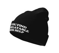 Berretto Invernale If You Find Me Relatable Seek Help Black Beanie Hat Traspirante Berretto in Maglia Classics Cappello Beanie per Arrampicata Running Ciclismo