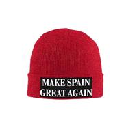 Berretto invernale in maglia "Make Spain Great Again", caldo e morbido.