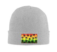 Berretto Invernale Marijuana Rasta Colors Berretto in Maglia Morbido Cappello Invernale Confortevole Beanie Hat per Ciclismo All'Aperto Running