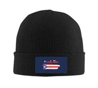 Berretto Invernale Puerto Rico Flag Cappello Invernale Classics Berretto in Maglia Traspirante Beanie Hat per Campeggio Running Ciclismo