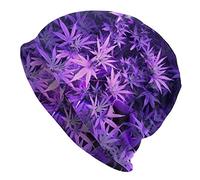 Berretto Invernale Purple Weed Marijuana Cappello Beanie Traspirante Beanie Hat Confortevole Berretto in Maglia per All'Aperto Ciclismo Running