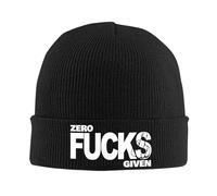 Berretto Invernale Zero Fucks Given 0 Cappello Beanie Morbido Beanie Hat Alta Elasticità Cappello Invernale per Campeggio Inverno Ciclismo
