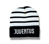 Berretto Juventus Ufficiale Nero Bianco a Righe - Cappello Acrilico - 2024013