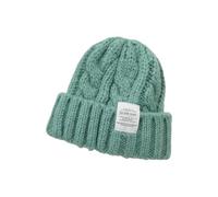 Berretto lavorato a maglia per le donne antivento accessorio invernale viso lusinghiero cuciture modello comfort cotone misto lino dimagrante tappi viso