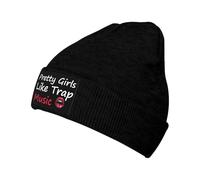 Berretto Lavorato A Maglia Pretty Girls Like Trap Music Berretto Moda Slouchy Inverno Cappelli per Uomini Motociclismo Sci