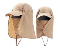 Berretto M da donna e uomo, cappello da sole in piena pesca escursionismo berretti con copertura collo viso 50 + accessori per abbigliamento sportivo in pieno berretto a goccia, cachi., Taglia Unica