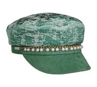 Berretto Marinaio con Perle Brocade by Seeberger verde One Size