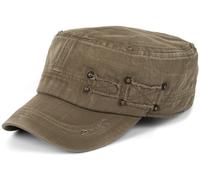 Berretto militare dal look washed, used, vintage, regolabile, unisex 04023011