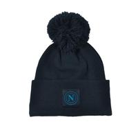 Berretto Napoli Ufficiale PON PON Cuffia Cappello Zuccotto Cappellino Invernale Enzo Castellano Ricamato Blu PONNA466
