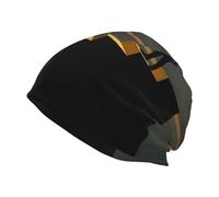 Berretto natalizio per uomo e donna, cappello lavorato a maglia con stampa completa, morbido e caldo, per le stagioni, grande, L'uomo sulle scale, taglia unica