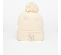New Era New York Yankees Berretto a maglia da donna con risvolto metallico beige chiaro