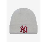 Berretto New Era League Essential Cuff New York Yankees grigio chiaro rosso