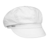 Seeberger Berretto Newsboy Azalee Donna - Cotton cap Estivo con Visiera, Fodera Estate Primavera/Estate - Taglia Unica Bianco