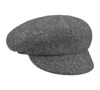 Berretto Newsboy in Lana Follata by Loevenich grigio One Size