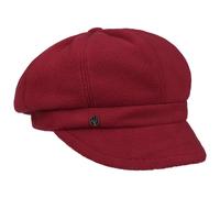 Berretto Newsboy in Pile Uni by Loevenich rosso One Size