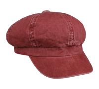 Berretto Newsboy Uni Washed Cotton by Lipodo rosso M (57-58 cm)