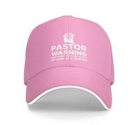 Berretto Pastor Warning Anything You Say Funny Caps Classico Berretto Uomo Regolabile Cappellino da Baseball per Tennis Uomo Donna