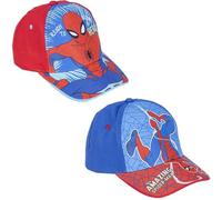 Berretto per bambini con visiera di Spiderman - Colore blu - Misura 53 cm - Realizzato con 65% cotone e 35% poliestere - Stampa Spiderman - Prodotto originale progettato in Spagna, blu, Taglia unica