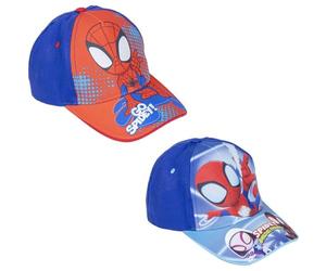 Berretto per bambini con visiera Spidey-Colore blu-Misura 51 cm-Realizzato con65% cotone e35% poliestere-Stampa Spidey-Originale progettato in Spagna,
