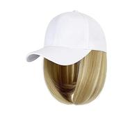 Berretto per parrucca Cap Parrucca sintetica Estensioni dei capelli Parrucche for capelli for donna Berretto da baseball Hip Hop regolabile in fibra ad alta temperatura Bob corto dritto Cappello parru