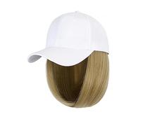 Berretto per parrucca Cap Parrucca sintetica Estensioni dei capelli Parrucche for capelli for donna Berretto da baseball Hip Hop regolabile in fibra ad alta temperatura Bob corto dritto Cappello parru
