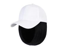 Berretto per parrucca Cap Parrucca sintetica Estensioni dei capelli Parrucche for capelli for donna Berretto da baseball Hip Hop regolabile in fibra ad alta temperatura Bob corto dritto Cappello parru