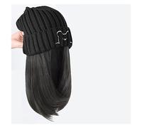 Berretto per parrucca Cappello a cuffia Parrucca corta sintetica Cappello con estensione dei capelli Colore naturale dei capelli Parrucche marroni nere for le donne Cappello parrucca(161 2)