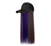 Berretto per parrucca Cappello for parrucca Cappello con visiera for capelli lunghi lisci da donna Cappello for parrucca realistico naturale alla moda for parrucca sintetica for donna bianca nera Capp