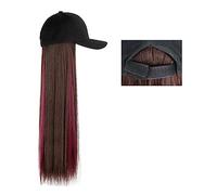 Berretto per parrucca Parrucca a cappello lungo e dritto Evidenzia parrucche for capelli Natural Connect Berretto da baseball sintetico Parrucca for capelli Parrucca for cappello regolabile for le don