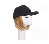 Berretto per parrucca Parrucca for capelli con berretto corto BoB Parrucca for capelli con berretto quotidiano Capelli corti Berretto da baseball for celebrità Cappello in bianco e nero Cappello parru