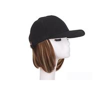 Berretto per parrucca Parrucca for capelli con berretto corto BoB Parrucca for capelli con berretto quotidiano Capelli corti Berretto da baseball for celebrità Cappello in bianco e nero Cappello parru