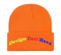 Berretto personalizzato per uomo donna Your Design Here Cappello ricamato personalizzato Design Your Own Text Name, Arancione, S-3XL