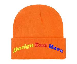 Berretto personalizzato per uomo donna Your Design Here Cappello ricamato personalizzato Design Your Own Text Name, Arancione, S-3XL