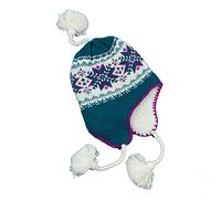 Berretto peruviano foderato in pelliccia molto calda 100% acrilico Taglia unica circa 58 cm Fodera Chullo perù Inverno caldo Pompon Donne Uomini Unisex ref:2805, blu, Taglia unica