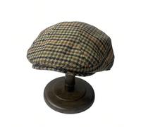 Berretto piatto a pied-de-poule per uomo e donna, berretto vintage in lana, cappello casual da esterno per donna S(54-56 cm),M(56-58 cm),L(58-60 cm),XL(60CM-62CM)quadriPoliestere