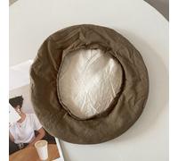 Berretto Piatto In Cotone Da Donna Beret Retro Casual Militare Francese Moda