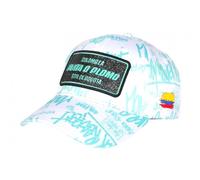 Berretto Plata o Plomo Turchese e Bianco Glitter Strass Streetwear Colombia - Unisex, bianco, taglia unica