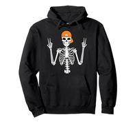 Berretto Rocker Skeleton Skater Cool Halloween Punk Rock Felpa con Cappuccio