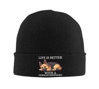 Berretto Sci Life Is Better with A Shepherd German Dog Slouch Cappello Running Morbido Beanie Invernale Cappelli per Chemio Sci Correre