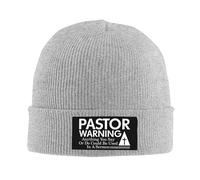 Berretto Sci Pastor Warning I Might Put You in A Sermon Antivento Cappello Lavorato Lavabile Skull cap per Moto Correre Adulto
