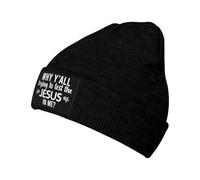 Berretto Sci Religious Why Ya'll Trying to Test The Jesus in Me Antivento Cappello a Maglia Traspirante Cappello a Cuffia per Donna Uomo Bici
