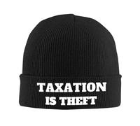 Berretto Sci Taxation Is Theft Slouchy Cappello A Cuffia Elasticizzata Berretto Lavorato per Motociclismo Ciclismo Sci