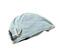 Berretto semplice unisex Cabbie Cappello Pittore Berretti Baker Boy per passeggiare in strada Denims cappelli piatti Puntelli fotografici Cappelli da pittore per le donne, Azzurro, Taglia unica