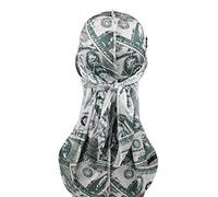 Berretto setoso con teschio per attività all'aperto, per uomini e donne, cappello da ciclismo, motociclista per coda extra lunga, imitazione seta Durags, Multi, Taglia unica