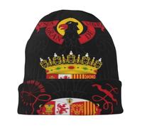 Berretto Slouch con Franco, Regno di Spagnaemblema Nazionale Classica Cappello Invernale Morbido Taglia Unica Sciarpa per La Testa per Quattro Stagioni Skullcap